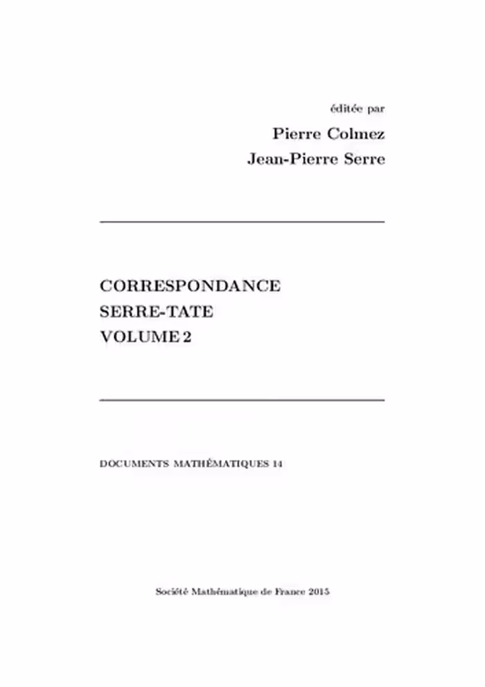 خرید و دانلود نسخه کامل کتاب Correspondance Serre-Tate