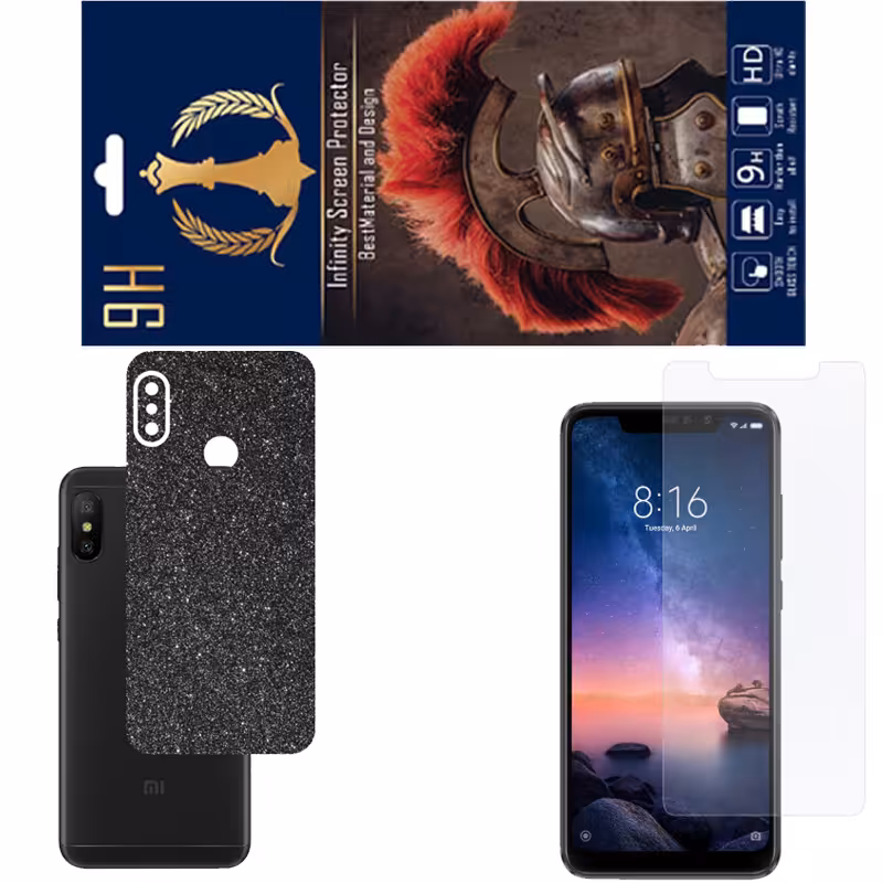  برچسب پوششی اینفینیتی مدل PRO MAX مناسب برای گوشی موبایل شیائومی MI A2 LITE / MI 6X / REDMI 6 PRO به همراه محافظ صفحه نمایش