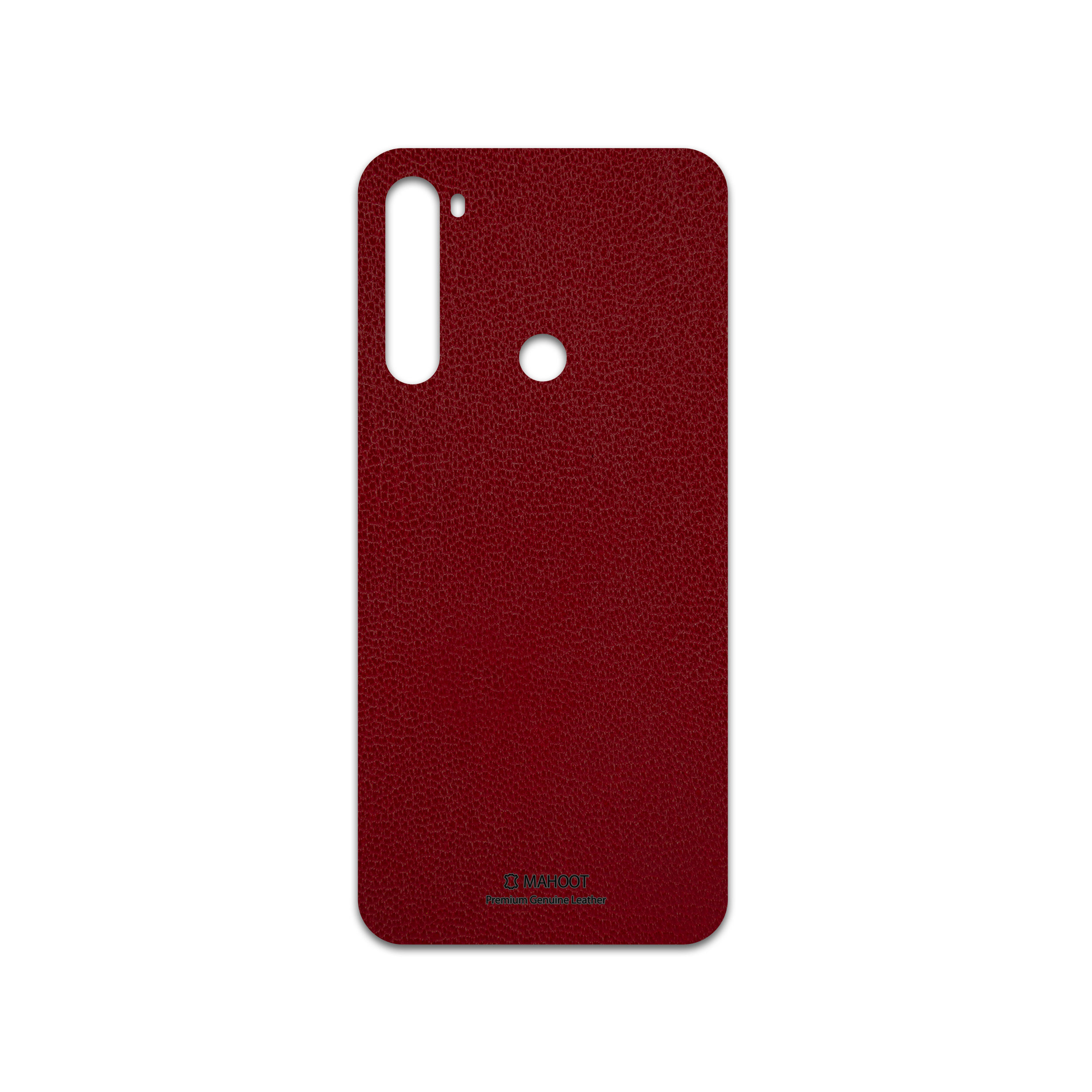 برچسب پوششی ماهوت مدل Red-Leather مناسب برای گوشی موبایل شیائومی Redmi Note 8