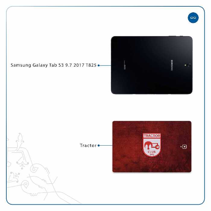 برچسب پوششی ماهوت مدل Tractor مناسب برای تبلت سامسونگ Galaxy Tab S3 9.7 2017 T825