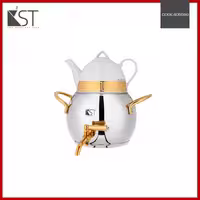 کتری قوری 4 لیتر دسته طلایی کی اس تی کد 4055SG