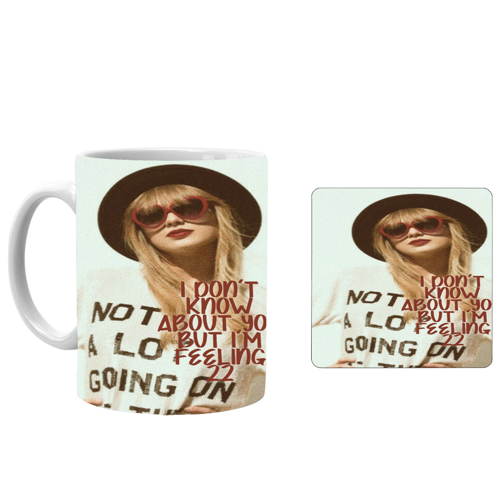 ماگ طرح تیلور سوییفت به همراه زیرلیوانی