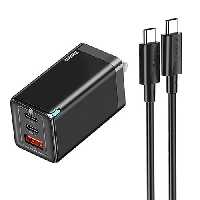 شارژر دیواری 65 وات 3 پورت بیسوس مدل CCGAN65E5