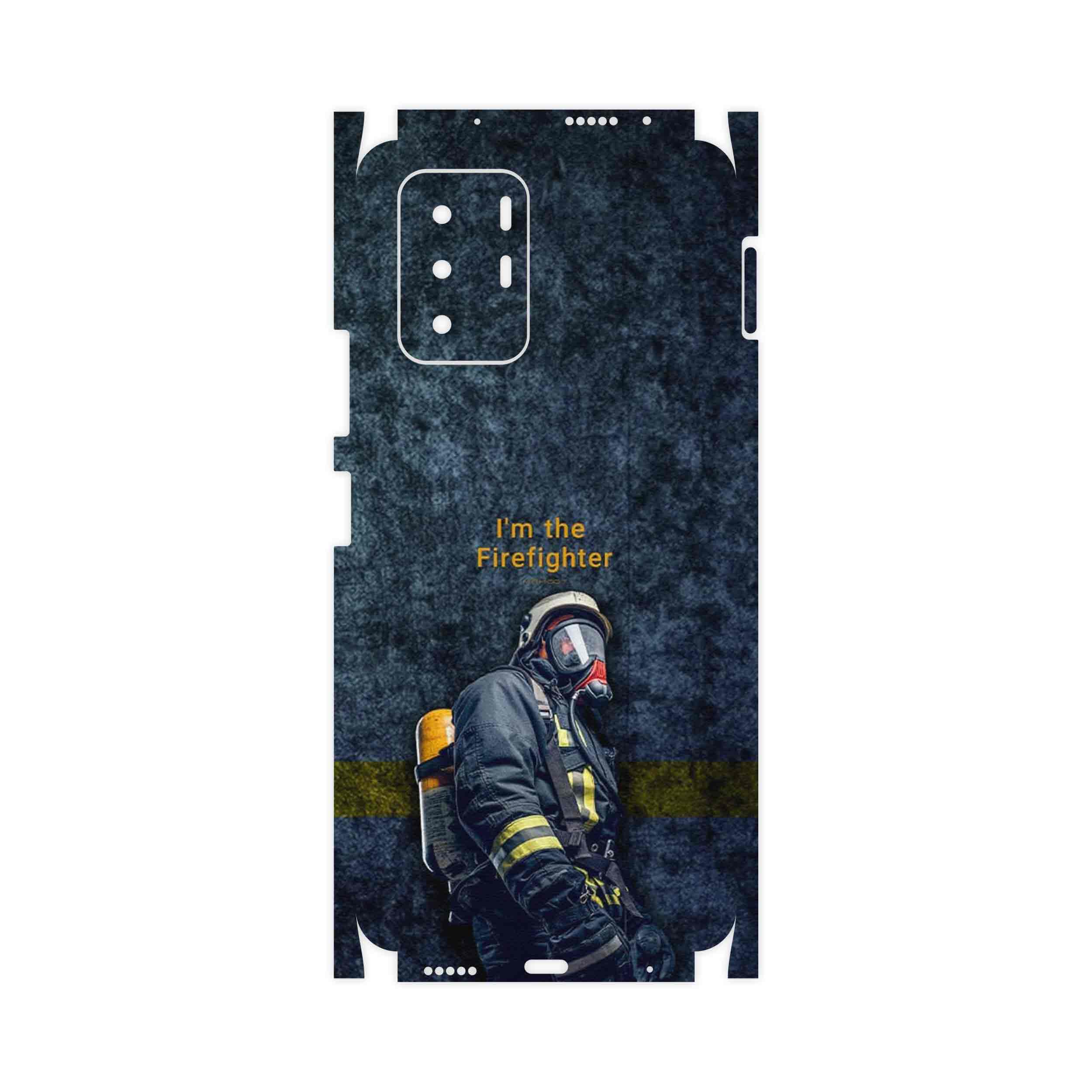 برچسب پوششی ماهوت مدل Firefighter-FullSkin مناسب برای گوشی موبایل شیائومی Redmi Note 10 Pro (China)