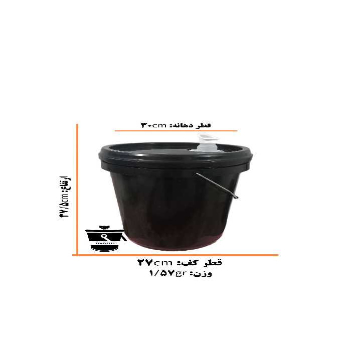 سطل کلاژر دار مشکی طرح 2(بسته 10عددی) | تتیس پلاست