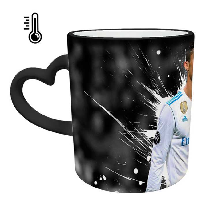 ماگ حرارتی مدل دسته قلبی اکلیلی طرح رونالدو کد 18