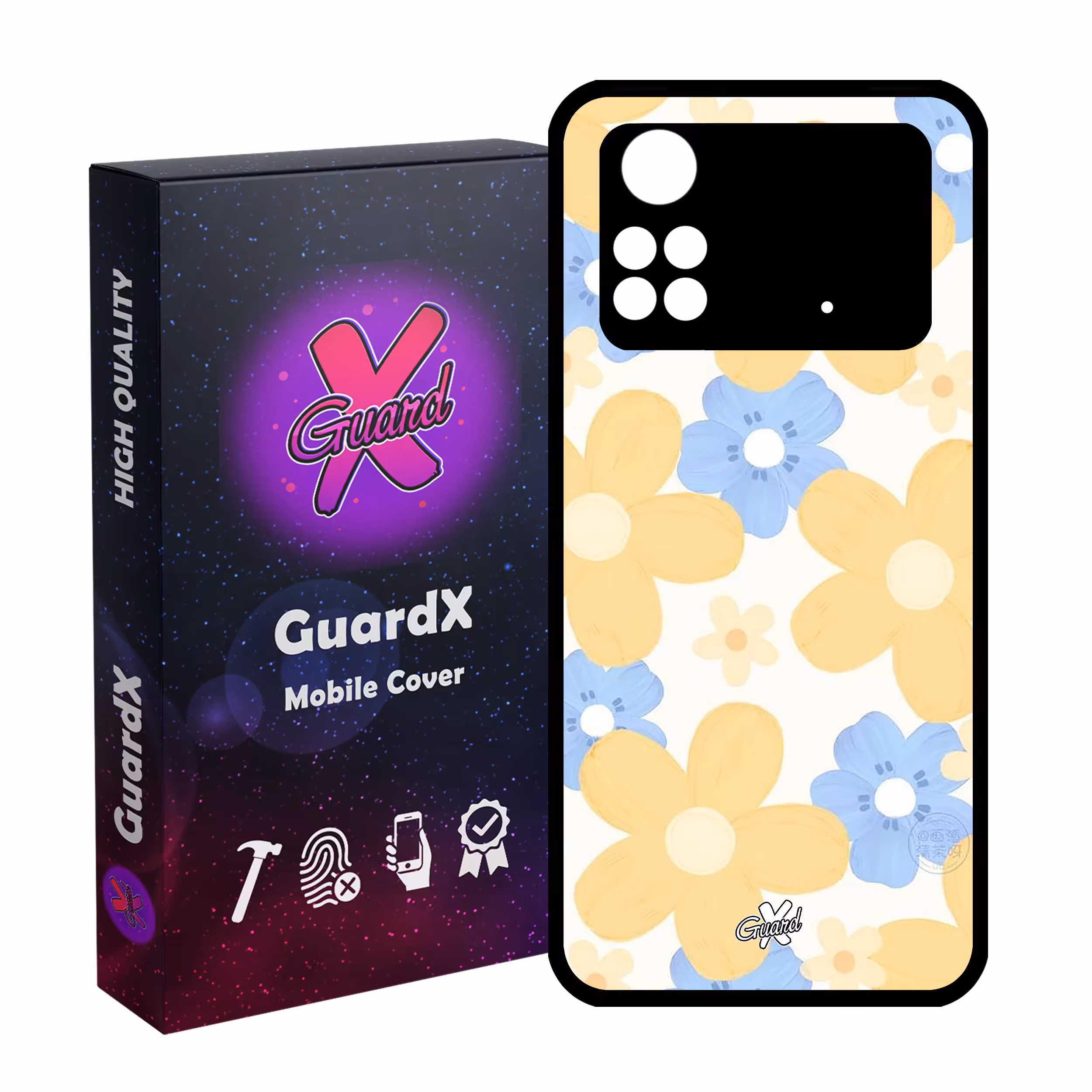 کاور گارد ایکس طرح Flower مدل Glass10539 مناسب برای گوشی موبایل شیائومی Poco M4 Pro 4G