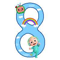 استند رومیزی تولد مدل عدد 8 طرح کوکوملون کد 1491