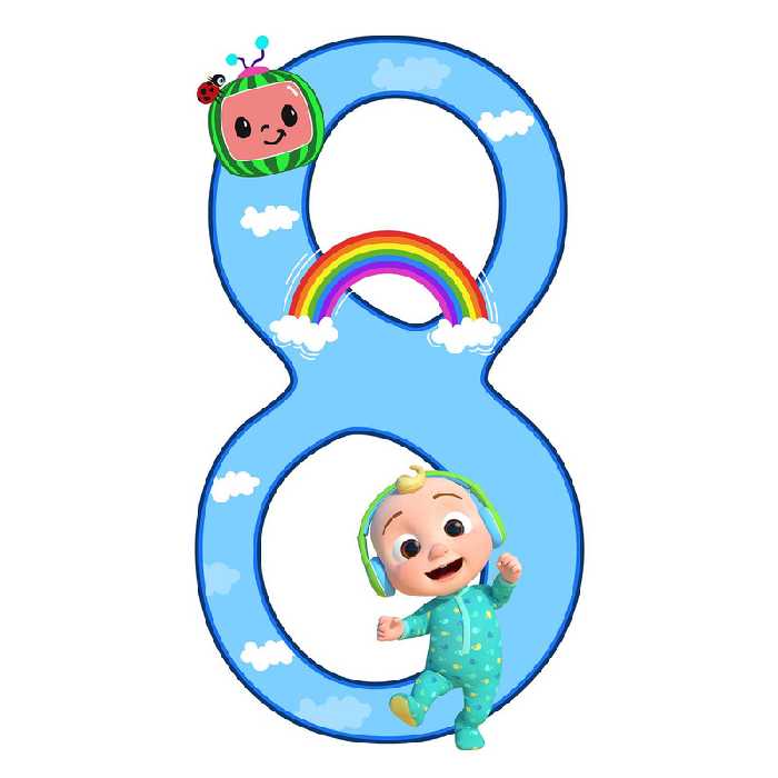 استند رومیزی تولد مدل عدد 8 طرح کوکوملون کد 1491