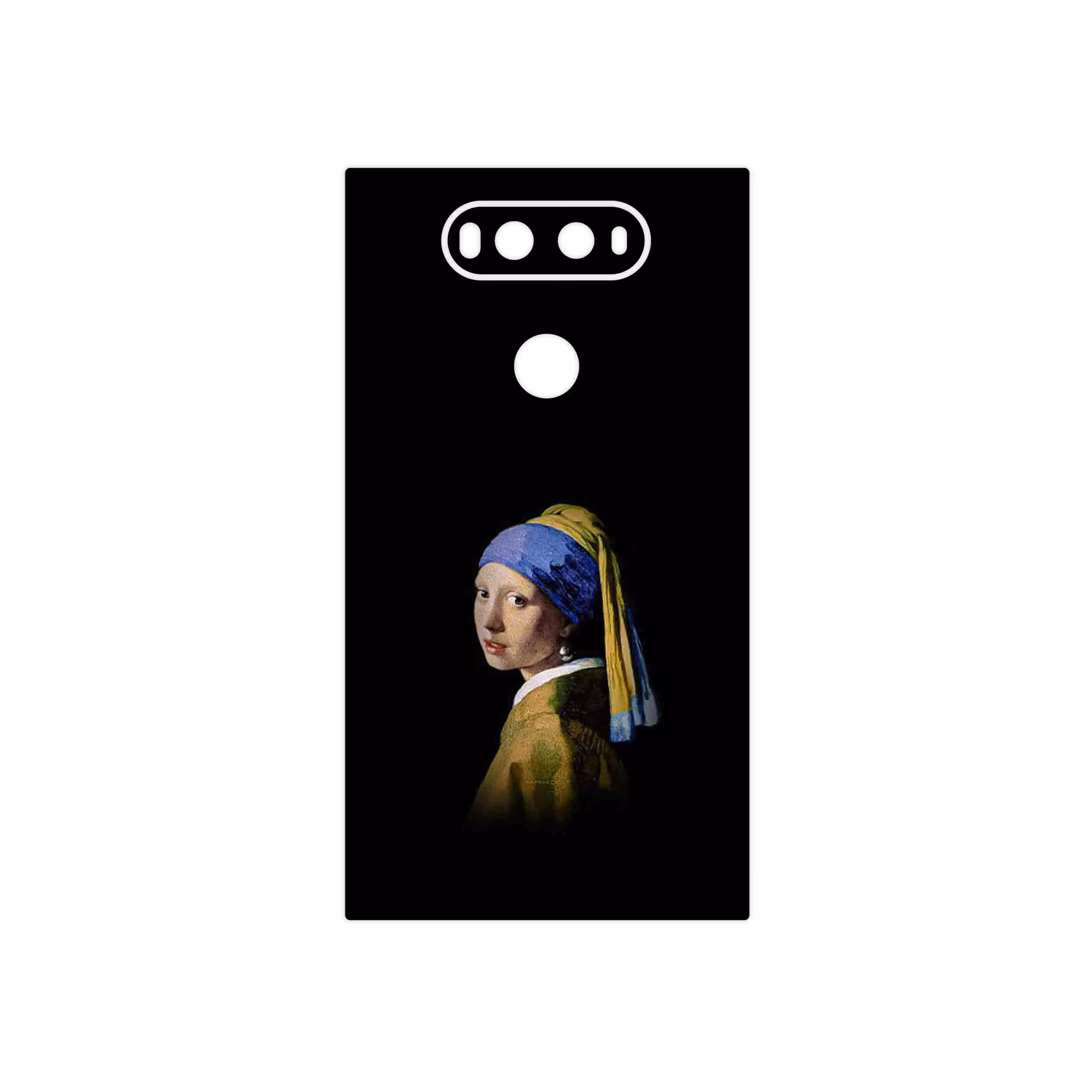 برچسب پوششی ماهوت مدل Girl with a Pearl Earring of Vermeer مناسب برای گوشی موبایل ال جی V20