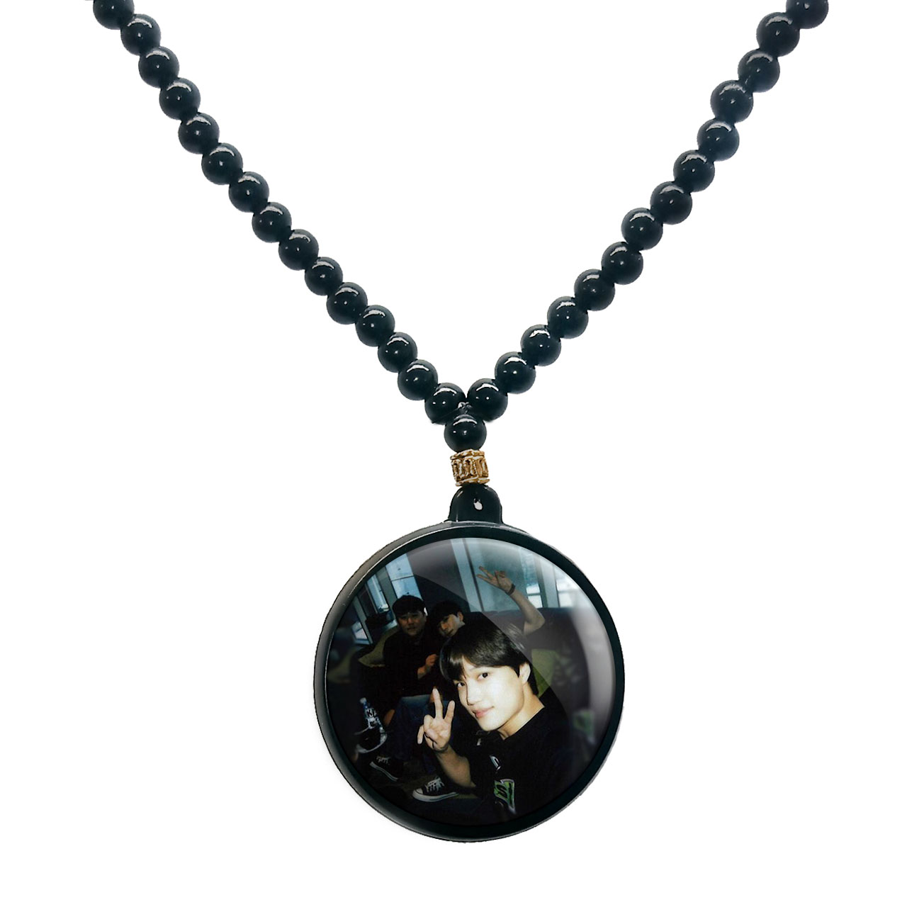 گردنبند پرمانه طرح exo کد pmd.13959 مدل دو طرفه