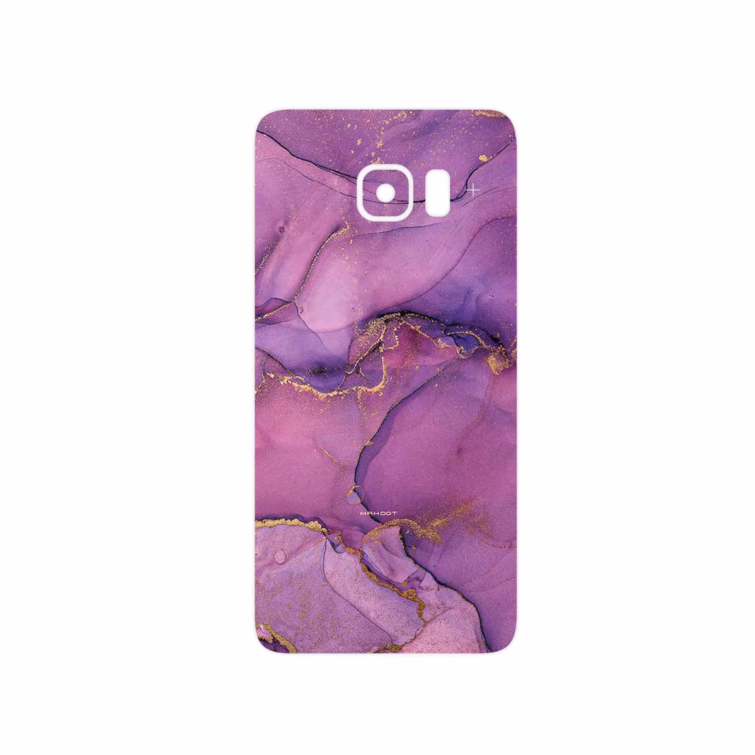 برچسب پوششی ماهوت مدل Purple Marble مناسب برای گوشی موبایل سامسونگ Galaxy S6 Edge Plus
