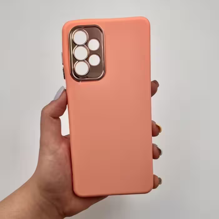 قاب گوشی Galaxy A53 سامسونگ متال کیس سیلیکونی رنگ صورتی کد 48766