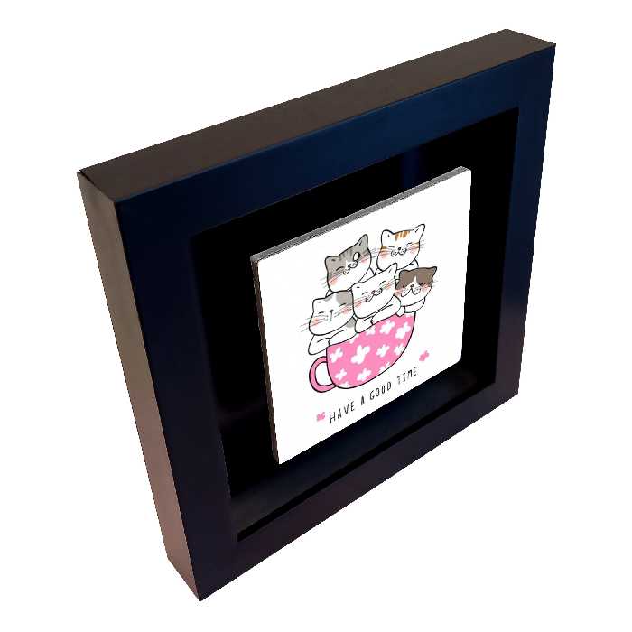 تابلو کاشی طرح گربه‌ی خندان مدل RM 1084