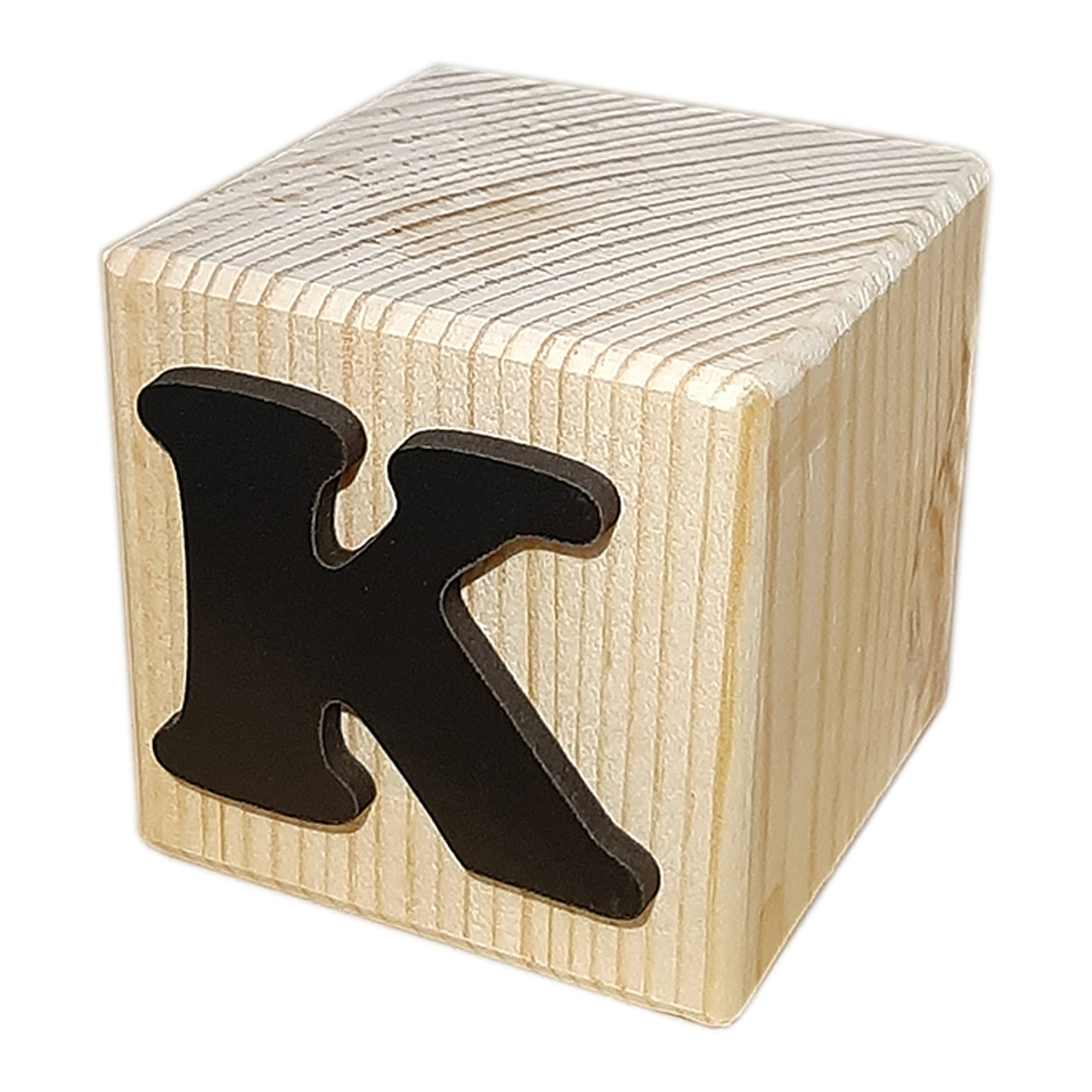 استند رومیزی تزیینی مدل مکعب طرح حرف K