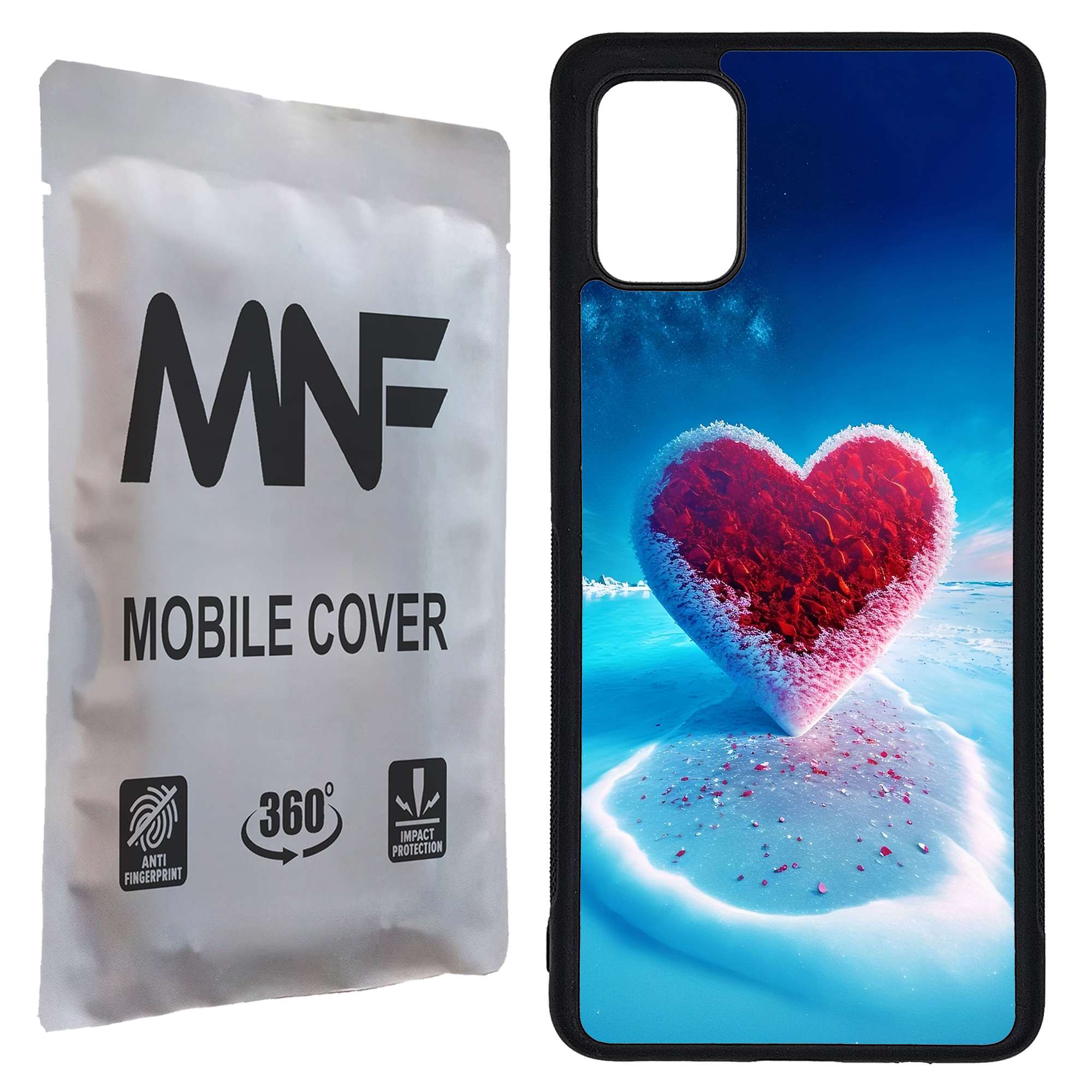 کاور ام ان اف طرح قلب یخی کد P-041 مناسب برای گوشی موبایل سامسونگ Galaxy A51