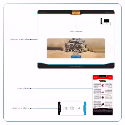 برچسب پوششی ماهوت مدل Leopard 2A5 tank مناسب برای تبلت اچ تی سی Nexus 9 2014