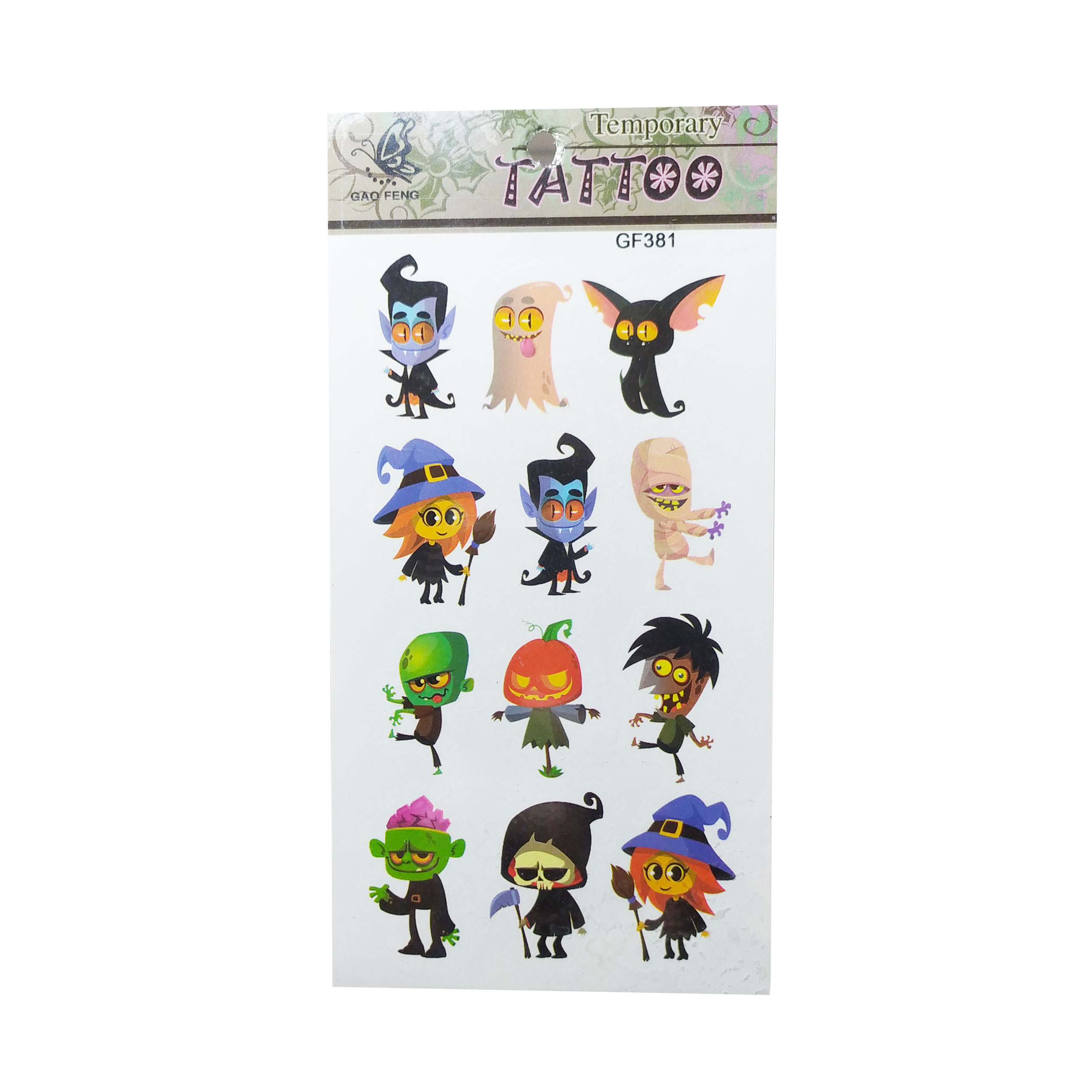تاتو موقت طرح هیولاها کد 381