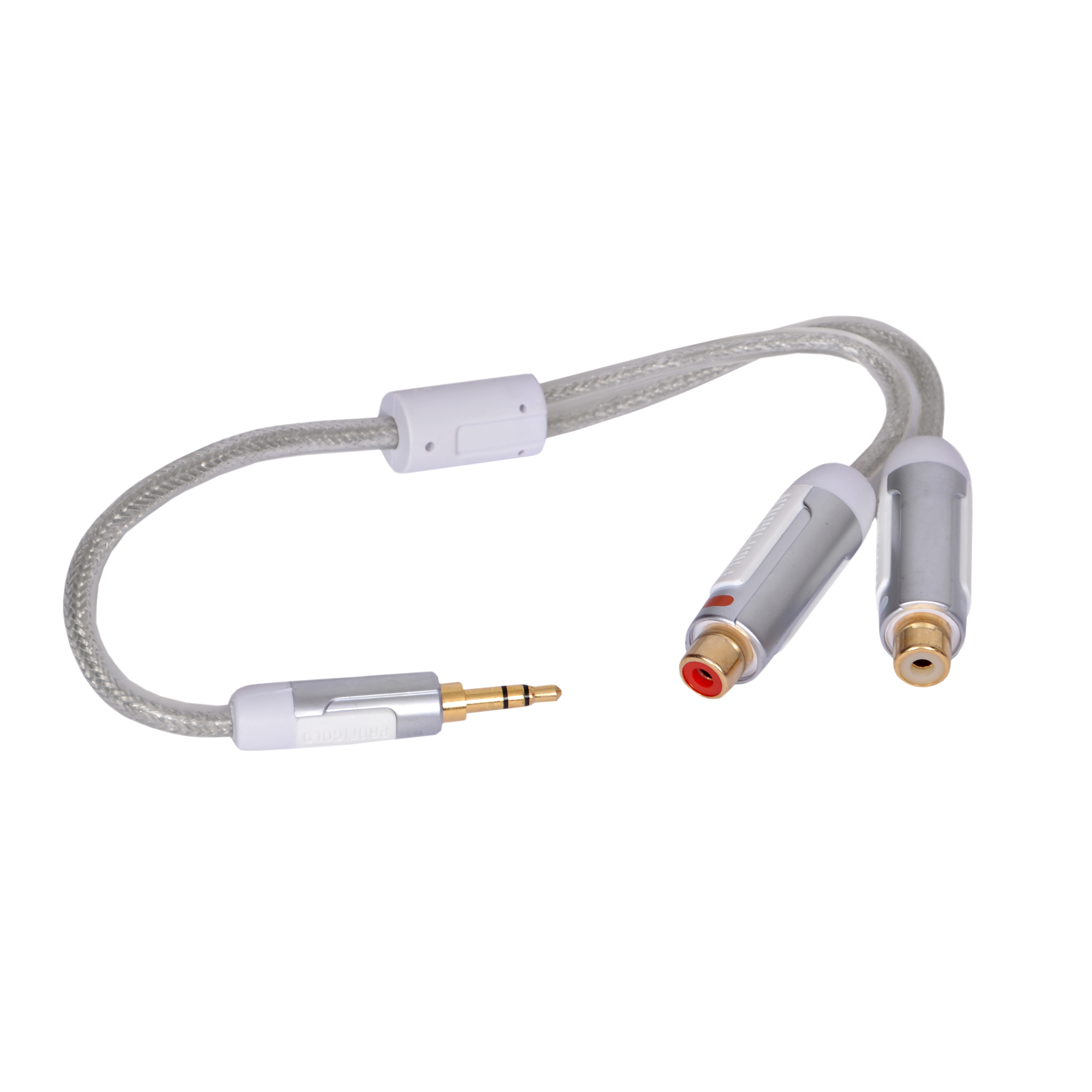کابل تبدیل 1 به 2 جک 35 میلی متری به RCA پروفیگلد مدل prod3400 طول 02 متر
