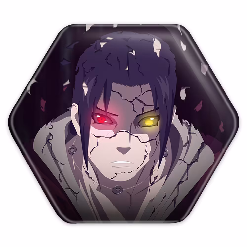 پیکسل خندالو طرح اوچیها ایتاچی انیمه ناروتو مدل شش ضلعی کد 11257