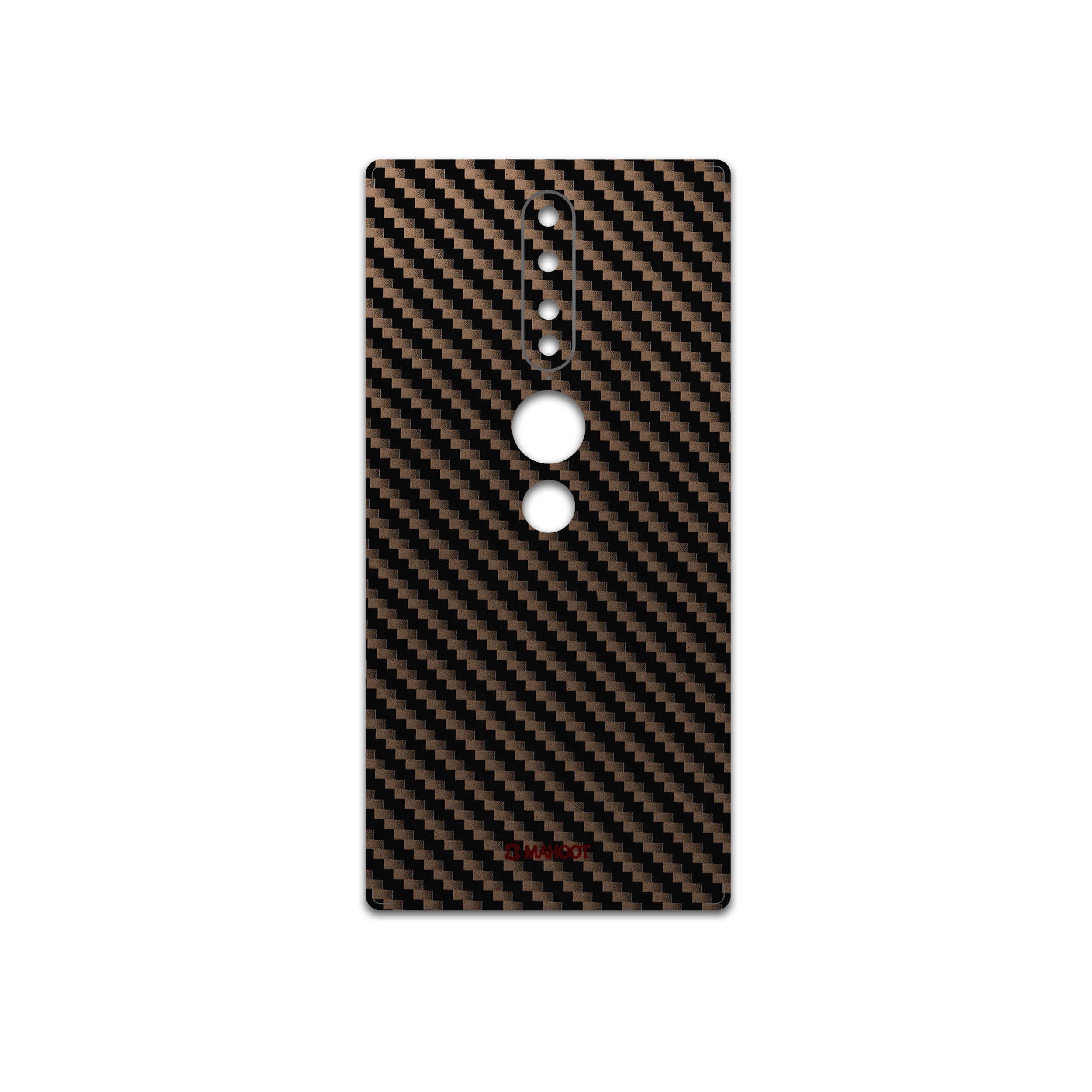 برچسب پوششی ماهوت مدل Glossy-Brown-Fiber مناسب برای گوشی موبایل لنوو Phab2 Pro