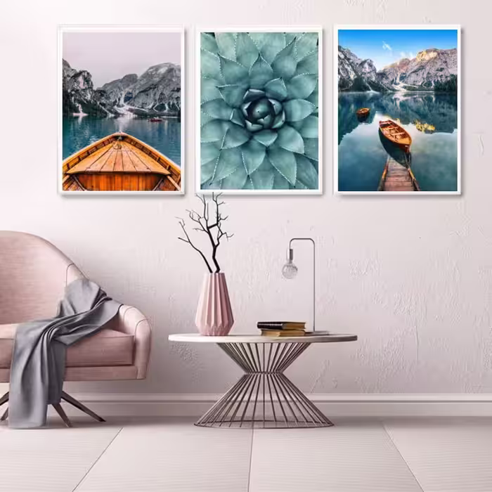 تابلو مدل دکوراتیو کد 1043 بسته 3 عددی | دنیای قاب