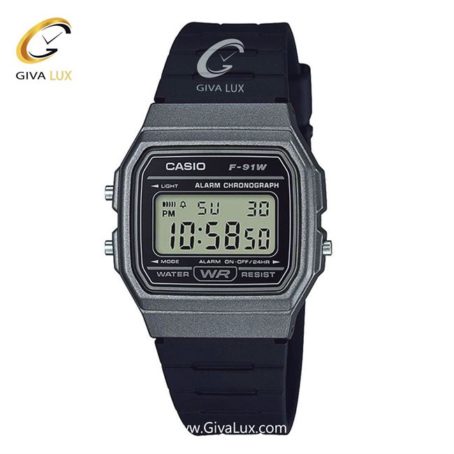 ساعت مچی اورجینال اسپرت کاسیو Casio طوسی | مشکی| مشکی| کد رفرنس F-91WM-1BDF