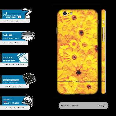 برچسب پوششی ماهوت مدل Yellow-Flower-FullSkin مناسب برای گوشی موبایل اپل iPhone 6S Plus