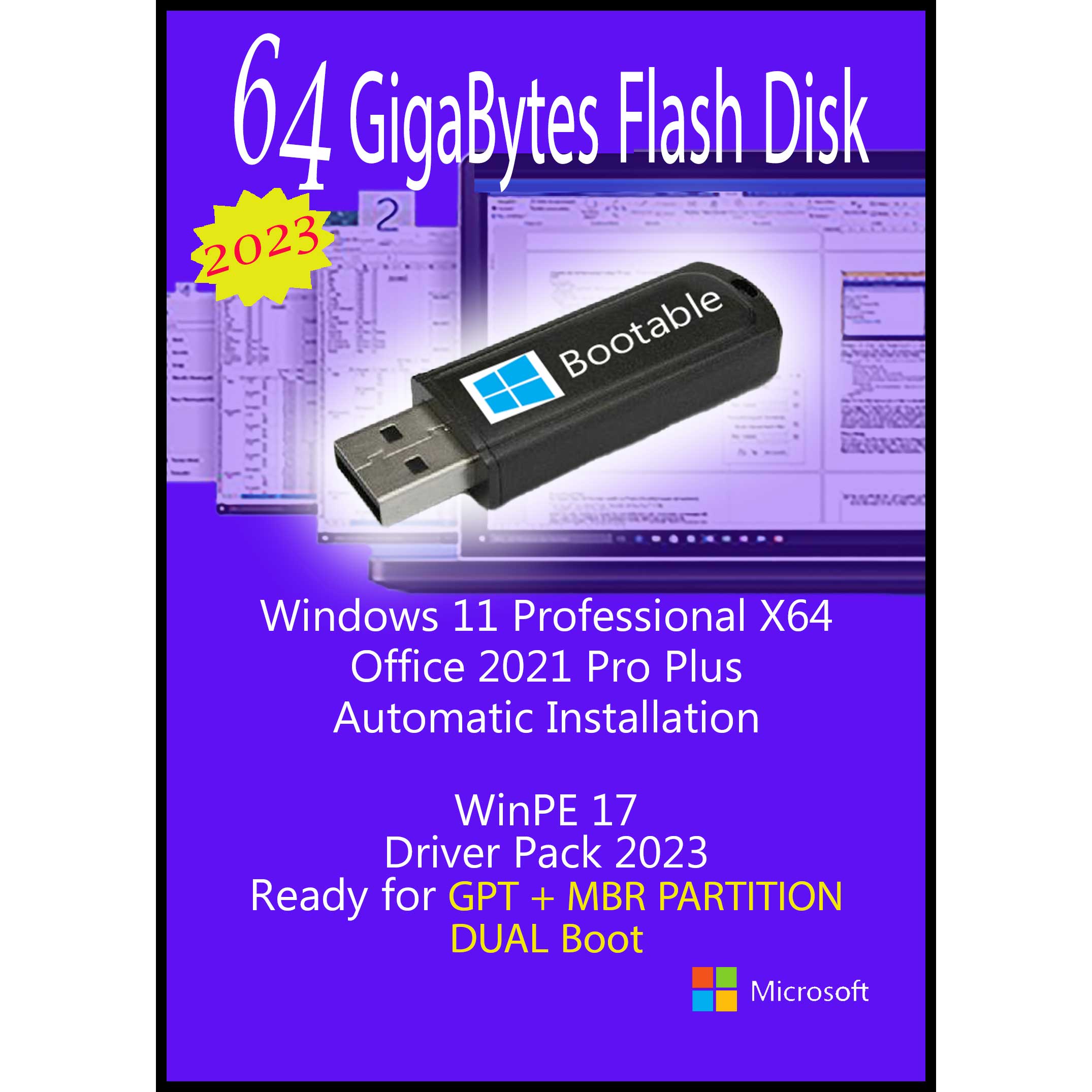 سیستم عامل Windows 11 Pro X64 2023 - Driver Pack - Office 2021 نشر مایکروسافت 