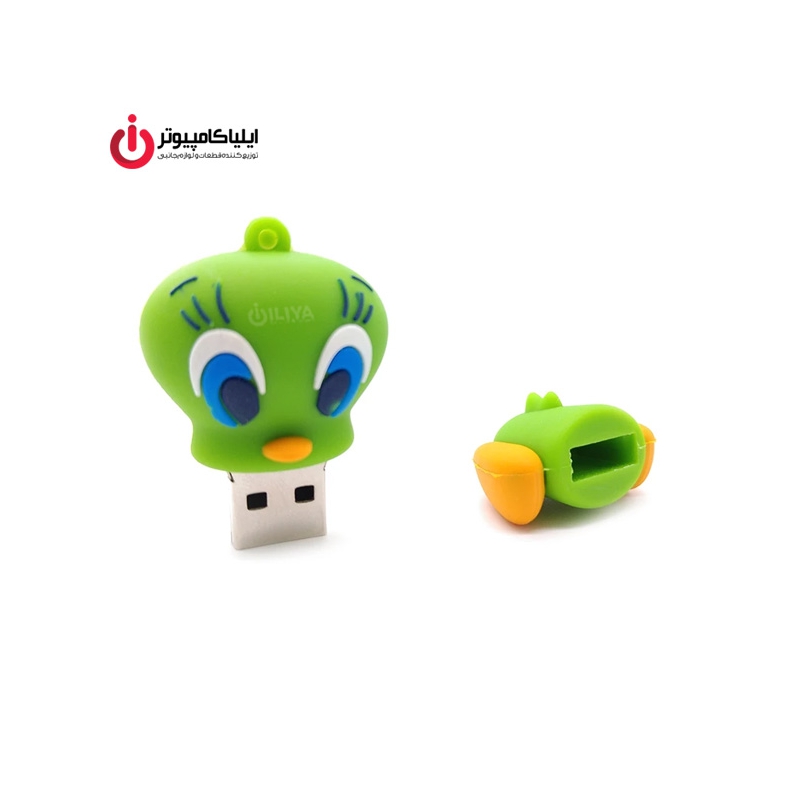 فلش مموری عروسکی کینگ فست مدل TU-11 طرح توییتی سبز ظرفیت 32 گیگابایت