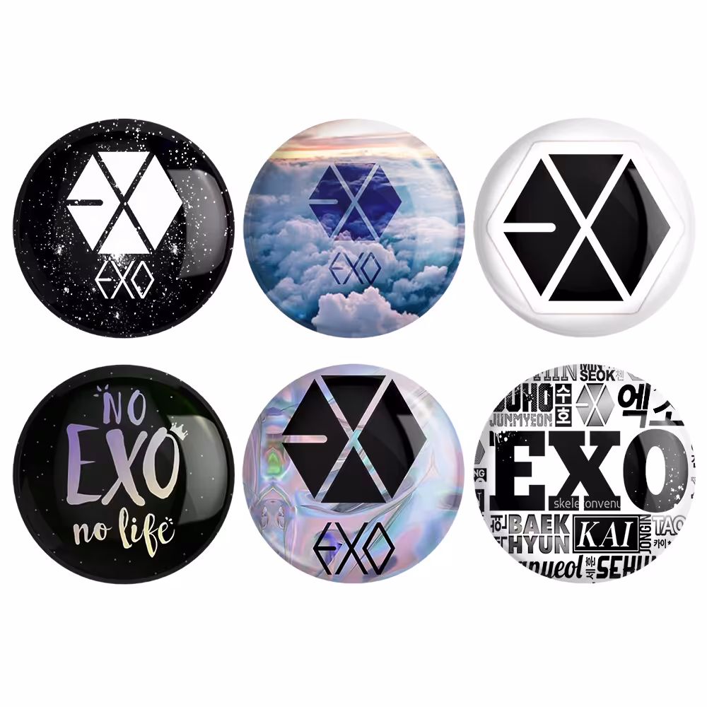 پیکسل خندالو طرح گروه EXO کد 3A مجموعه 6 عددی