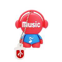 فلش مموری طرح موزیک من 02 مدل Ul-Music man02 ظرفیت 128 گیگابایت