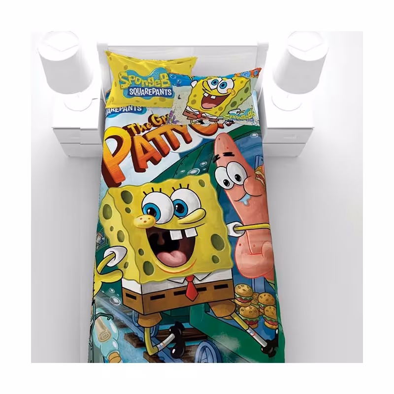 سرویس روتختی مدل Spong Bob Train یک نفره 5 تکه