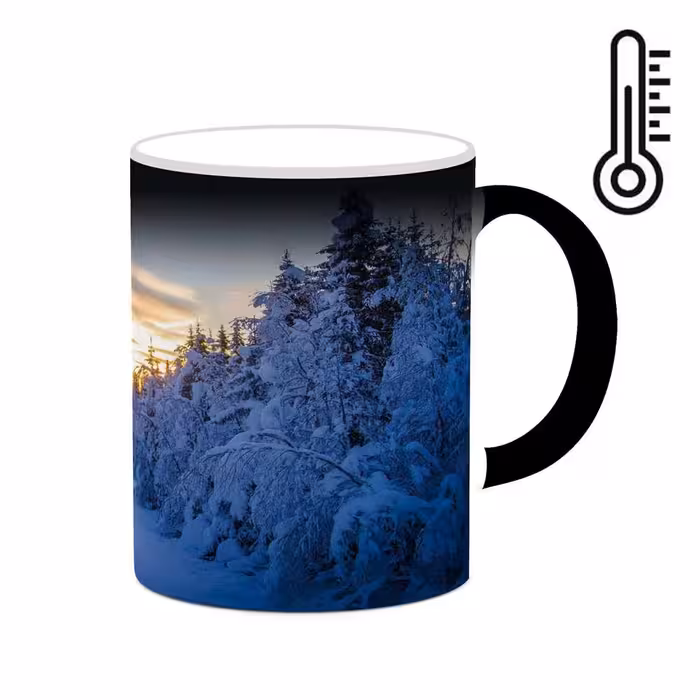 ماگ حرارتی کاکتی طرح منظره برفی مدل mgh18518