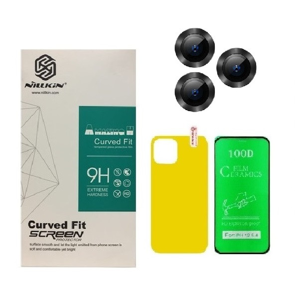 محافظ صفحه نمایش سرامیکی مدل 2CRN مناسب برای گوشی موبایل اپل iPhone 14 به همراه محافظ پشت گوشی و محافظ لنز دوربین | کالا برتری