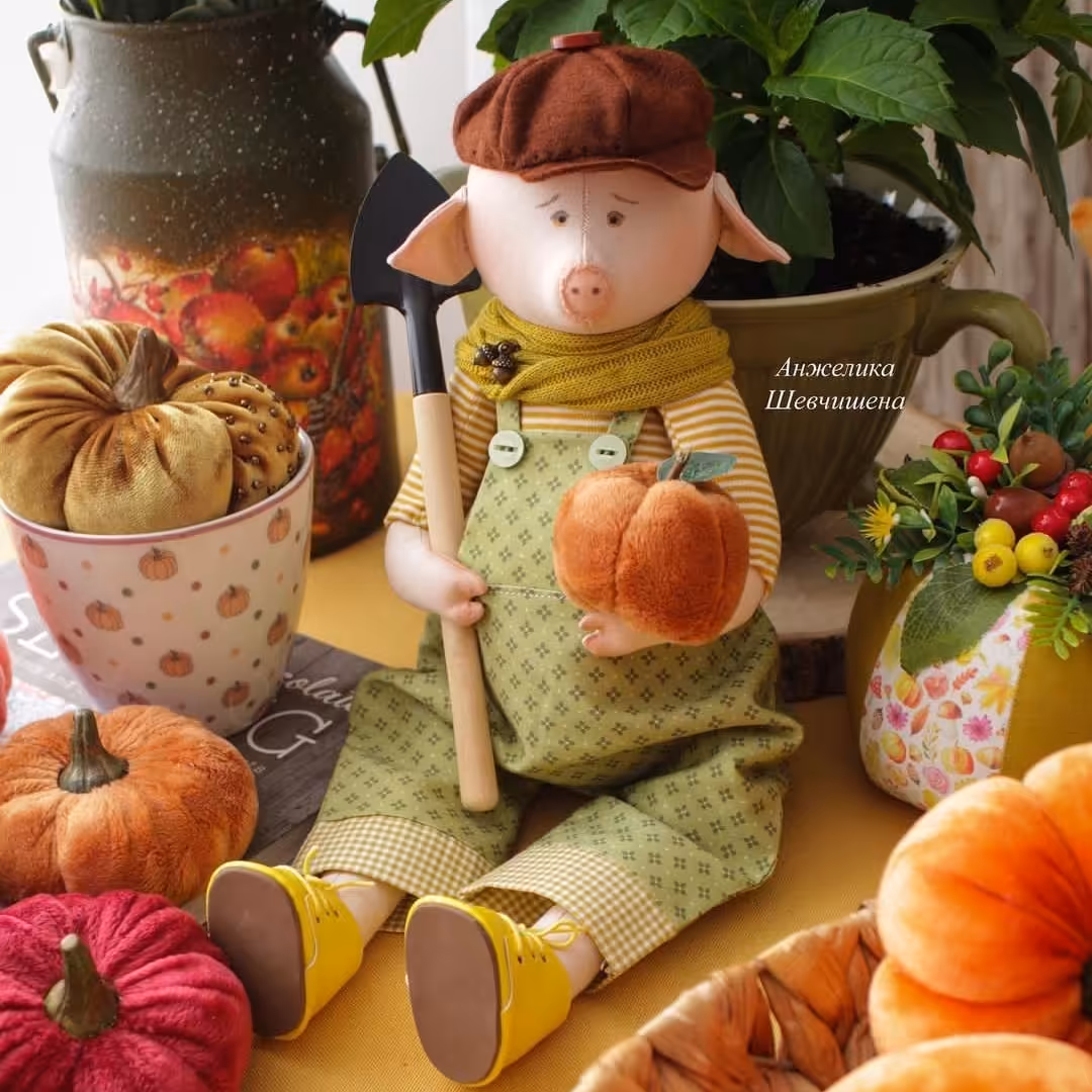 عروسک خوک پارچه ای
