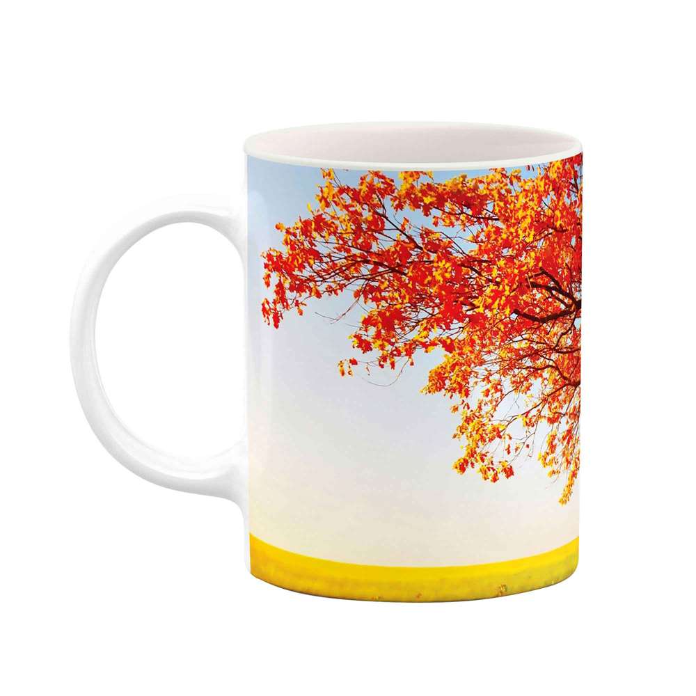 ماگ طرح تک درخت پاییزی مدل mug03851