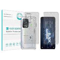 گلس صفحه نمایش و پشت گوشی شیائومی Black shark 5 مدل نانو هیدروژل گیمینگ برند راک اسپیس کدSS