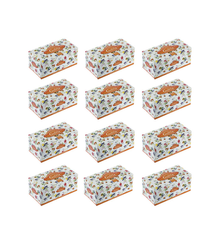 دستمال کاغذی 100 برگ گلریز مدل مریم گلدار بسته 12 عددی