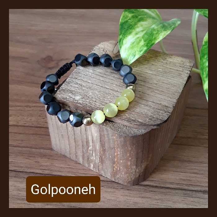 دستبند شیک و جدید لیمویی خاکستری