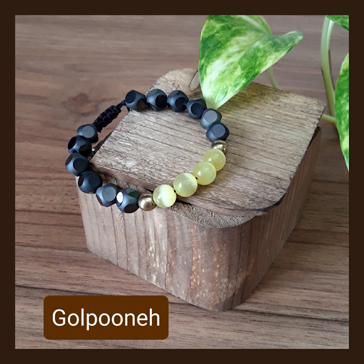 دستبند شیک و جدید لیمویی خاکستری