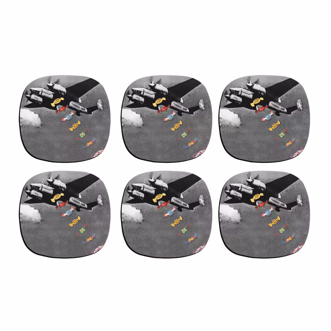 زیر لیوانی ترمه طراحان ایده مدل شکلات باران کد cfp011 بسته شش عددی