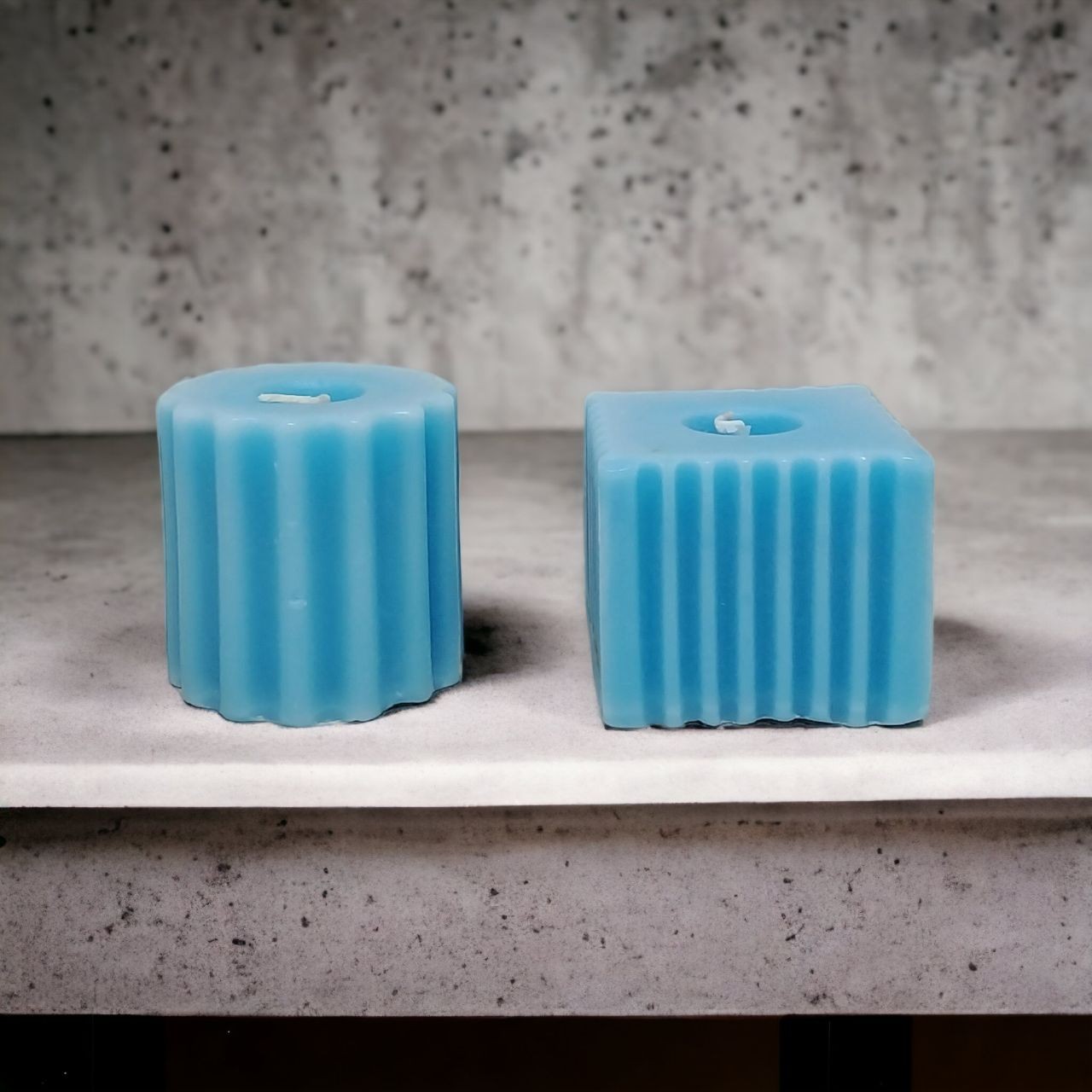 شمع 2عددی دالبری.    رنگ آبی .مطابق عکس