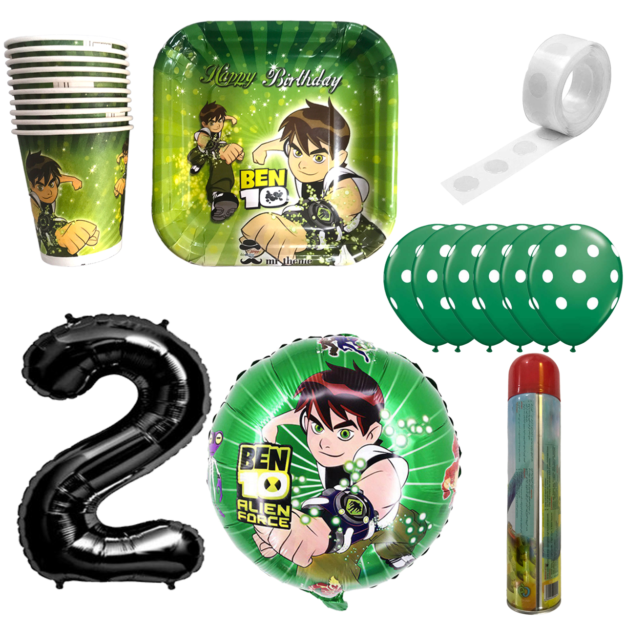 مجموعه 30 عددی تم تولد مستر تم طرح بن تن کد 2