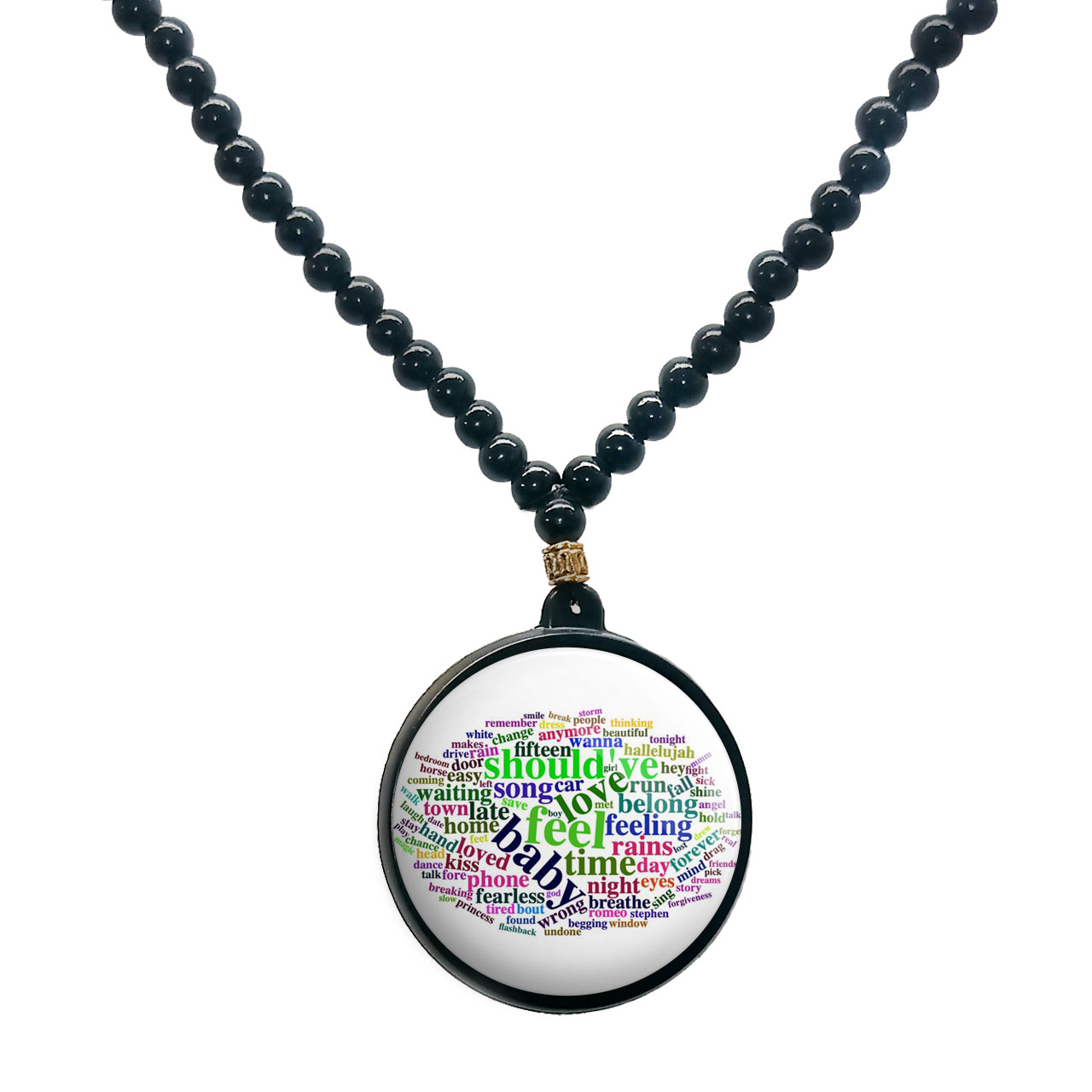 گردنبند پرمانه طرح تیلور سویفت کد pmd.2883 مدل دو طرفه