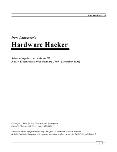 خرید و دانلود نسخه کامل کتاب Hardware hacker. Selected reprints — volume III
