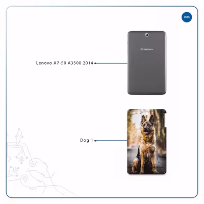 برچسب پوششی ماهوت مدل Dog-1 مناسب برای تبلت لنوو A7-50 A3500 2014