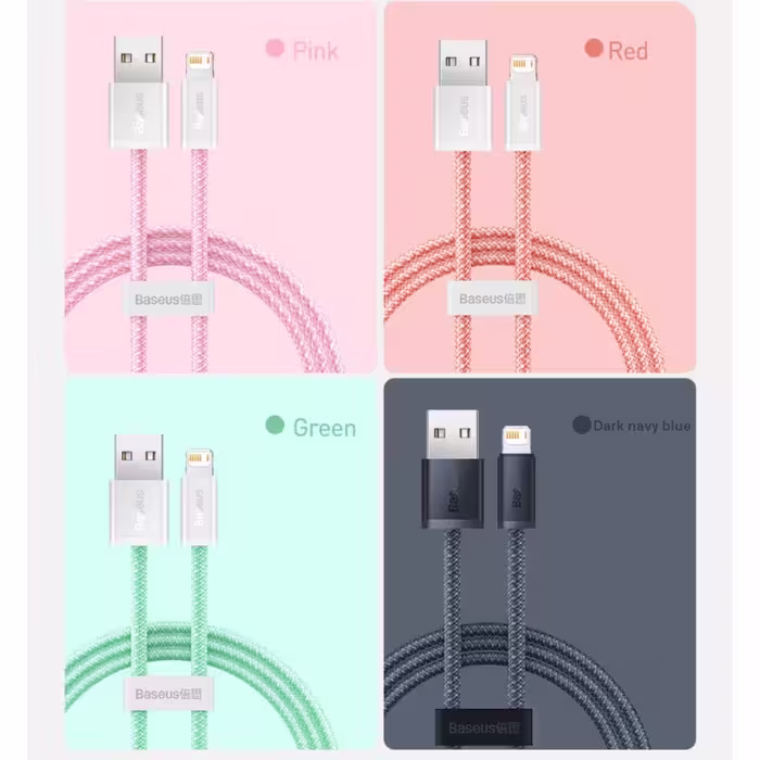 کابل تبدیل USB به لایتنینگ باسئوس مدل CALD000516 طول 2 متر