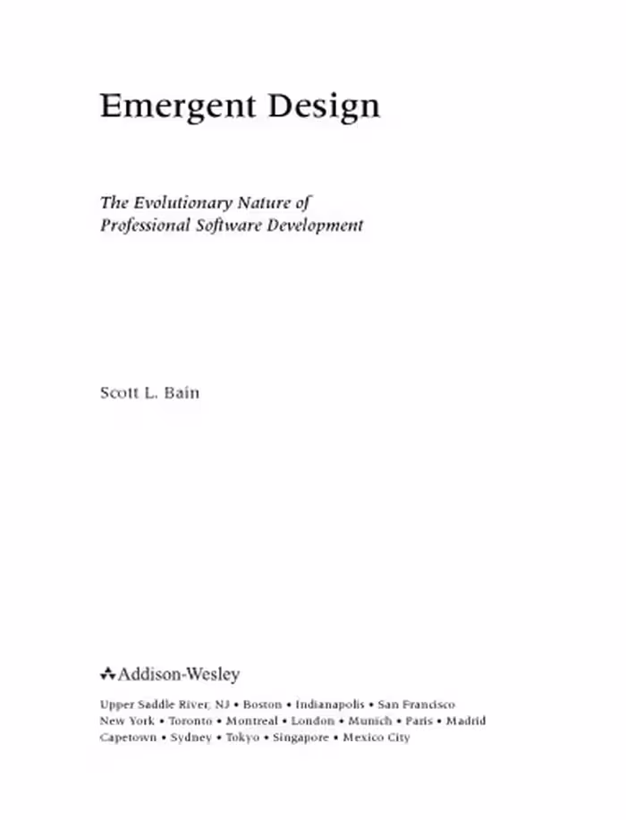 خرید و دانلود نسخه کامل کتاب Emergent Design [software development]