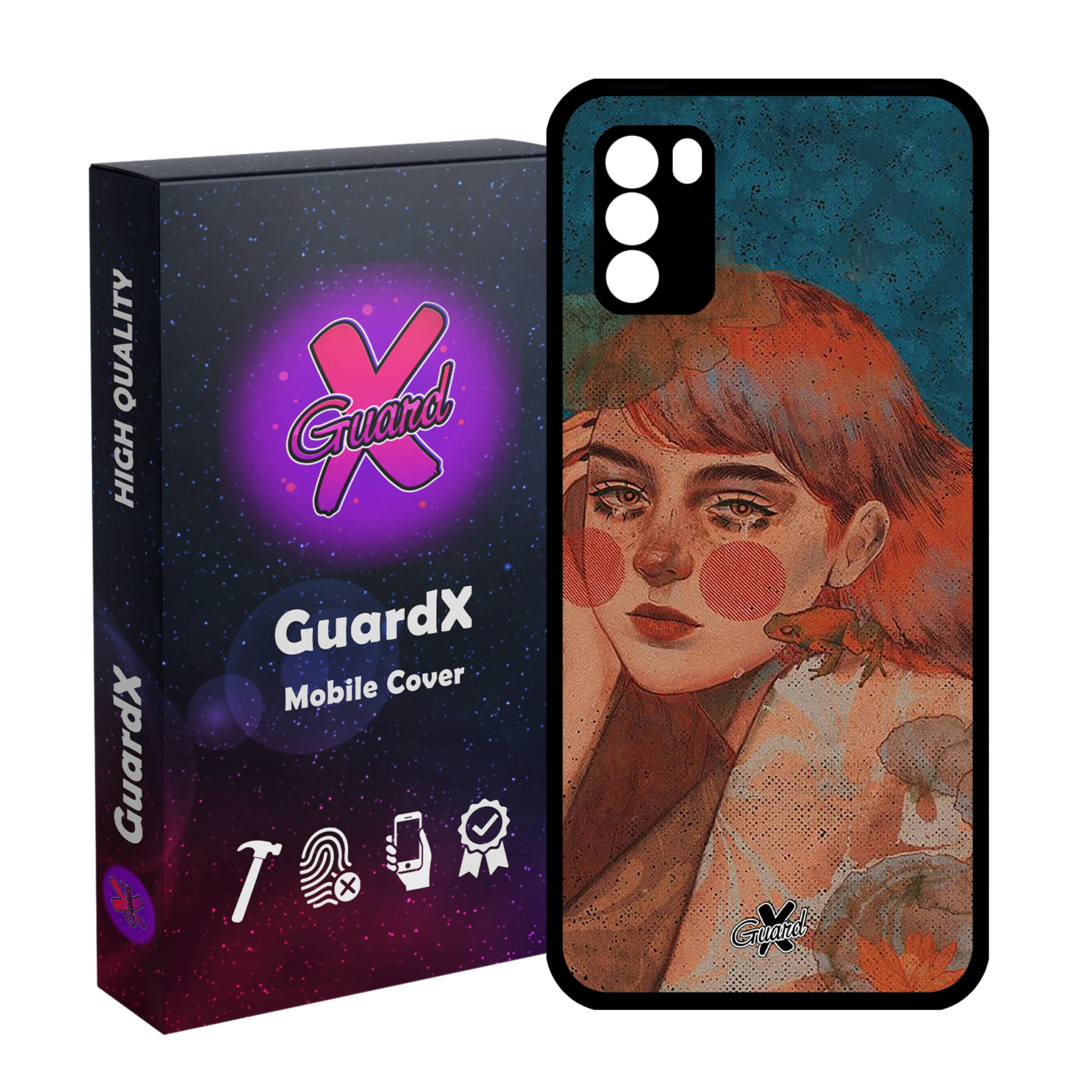 کاور گارد ایکس طرح Girl مدل Glass10330 مناسب برای گوشی موبایل شیائومی Poco M3